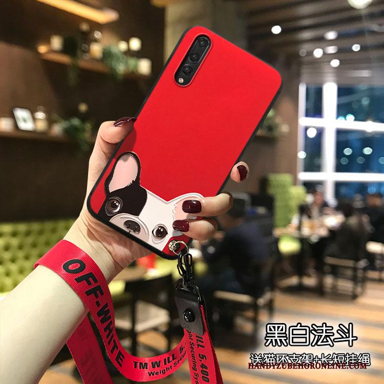 Huawei P20 Pro Hoes Persoonlijk Hoesje Telefoon Rood Siliconen Spotprent