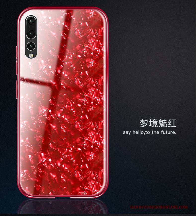 Huawei P20 Pro Hoesje Dun Trendy Merk Glas Nieuw All Inclusive Rood Anti-fall