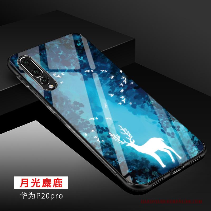 Huawei P20 Pro Hoesje Hoes Elegante Lovers Rood Glas Bescherming Mooie