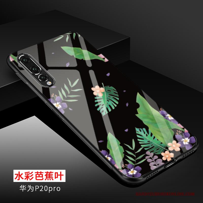 Huawei P20 Pro Hoesje Hoes Elegante Lovers Rood Glas Bescherming Mooie