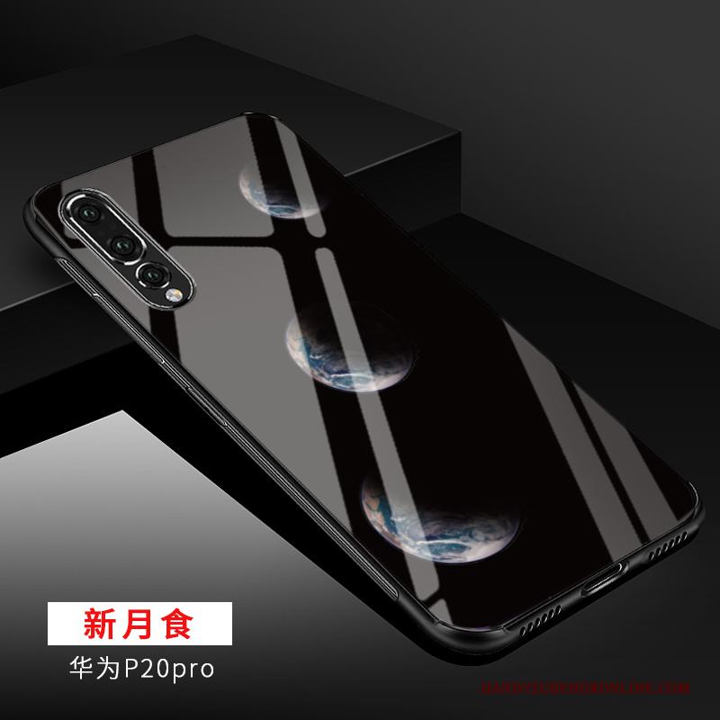 Huawei P20 Pro Hoesje Hoes Elegante Lovers Rood Glas Bescherming Mooie