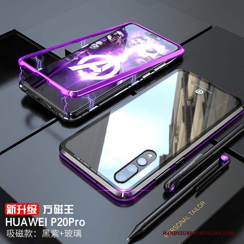 Huawei P20 Pro Hoesje Lovers Scheppend Anti-fall Zwart Purper Telefoon