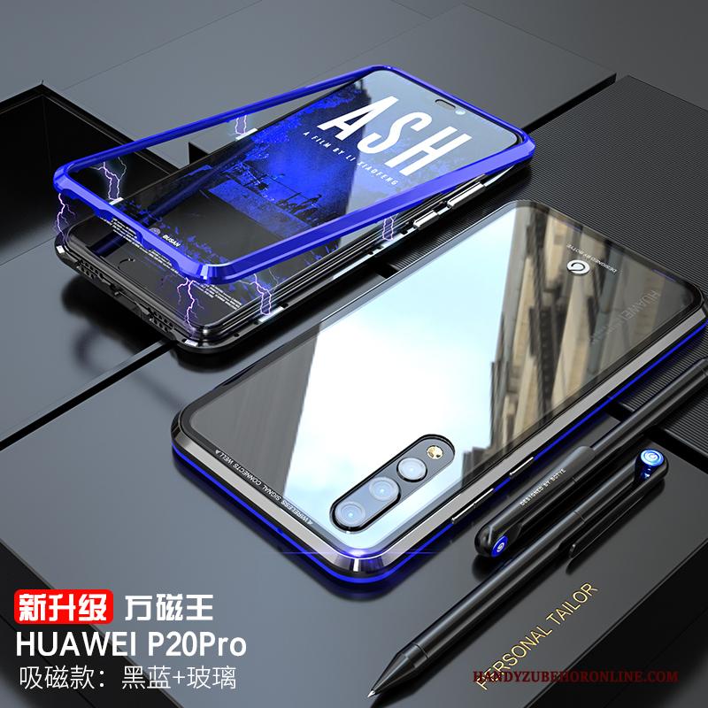 Huawei P20 Pro Hoesje Lovers Scheppend Anti-fall Zwart Purper Telefoon