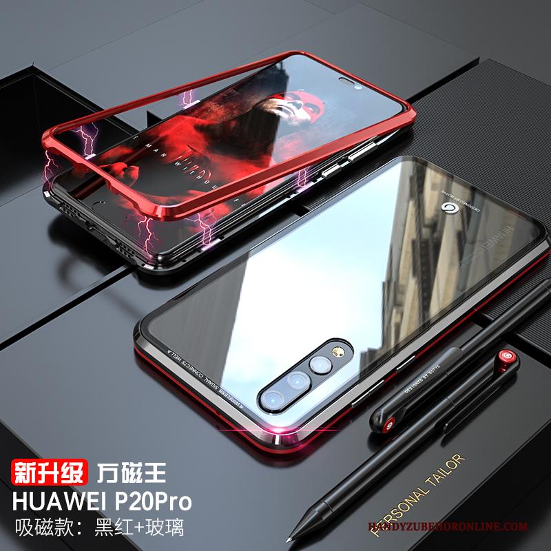 Huawei P20 Pro Hoesje Lovers Scheppend Anti-fall Zwart Purper Telefoon