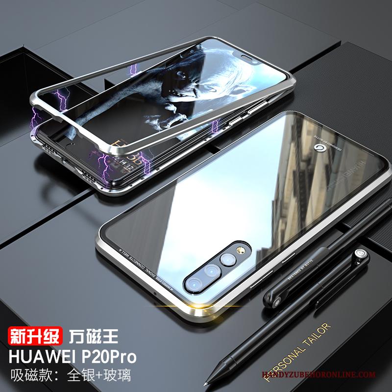 Huawei P20 Pro Hoesje Lovers Scheppend Anti-fall Zwart Purper Telefoon