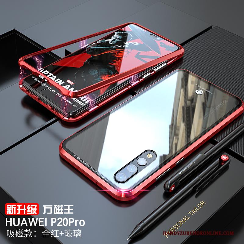 Huawei P20 Pro Hoesje Lovers Scheppend Anti-fall Zwart Purper Telefoon