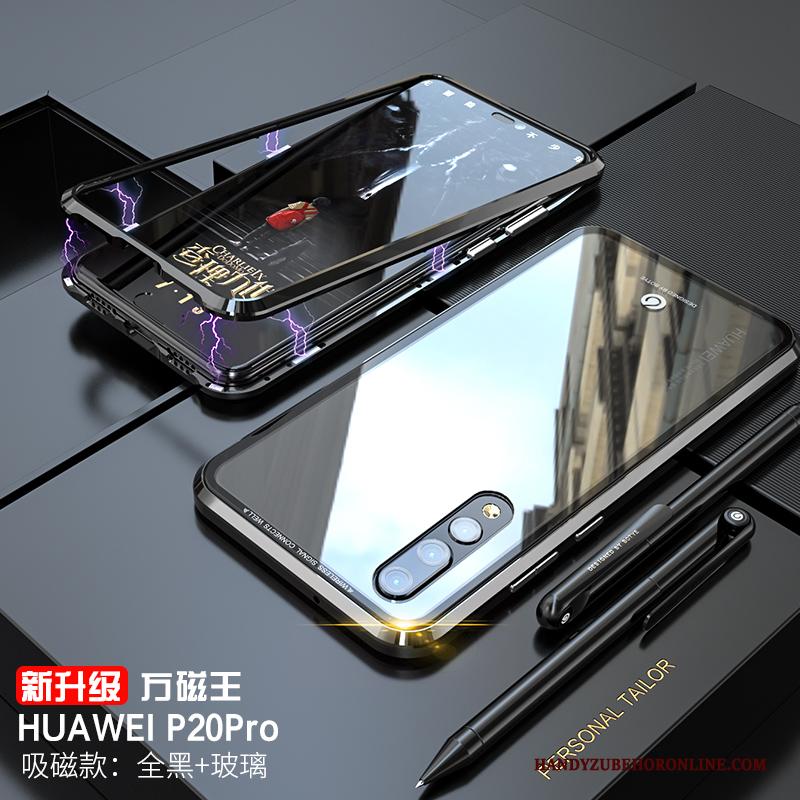 Huawei P20 Pro Hoesje Lovers Scheppend Anti-fall Zwart Purper Telefoon