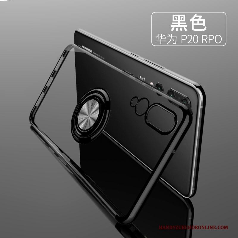Huawei P20 Pro Hoesje Ring Anti-fall Zacht Scheppend Bescherming Hoes Net Red
