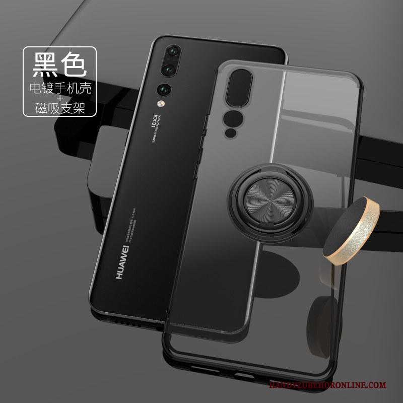 Huawei P20 Pro Hoesje Ring Anti-fall Zacht Scheppend Bescherming Hoes Net Red