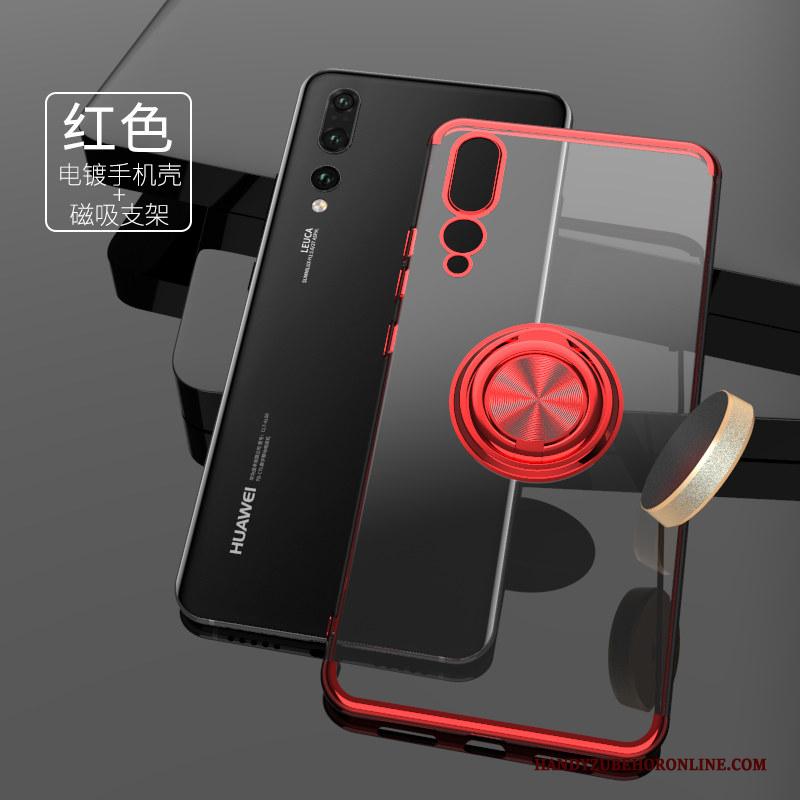 Huawei P20 Pro Hoesje Ring Anti-fall Zacht Scheppend Bescherming Hoes Net Red