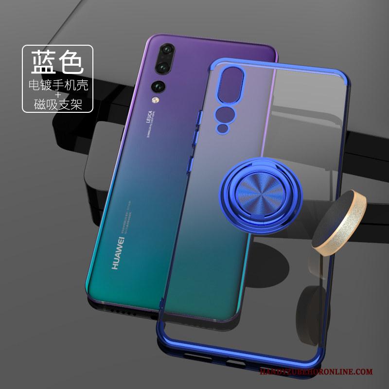 Huawei P20 Pro Hoesje Ring Anti-fall Zacht Scheppend Bescherming Hoes Net Red