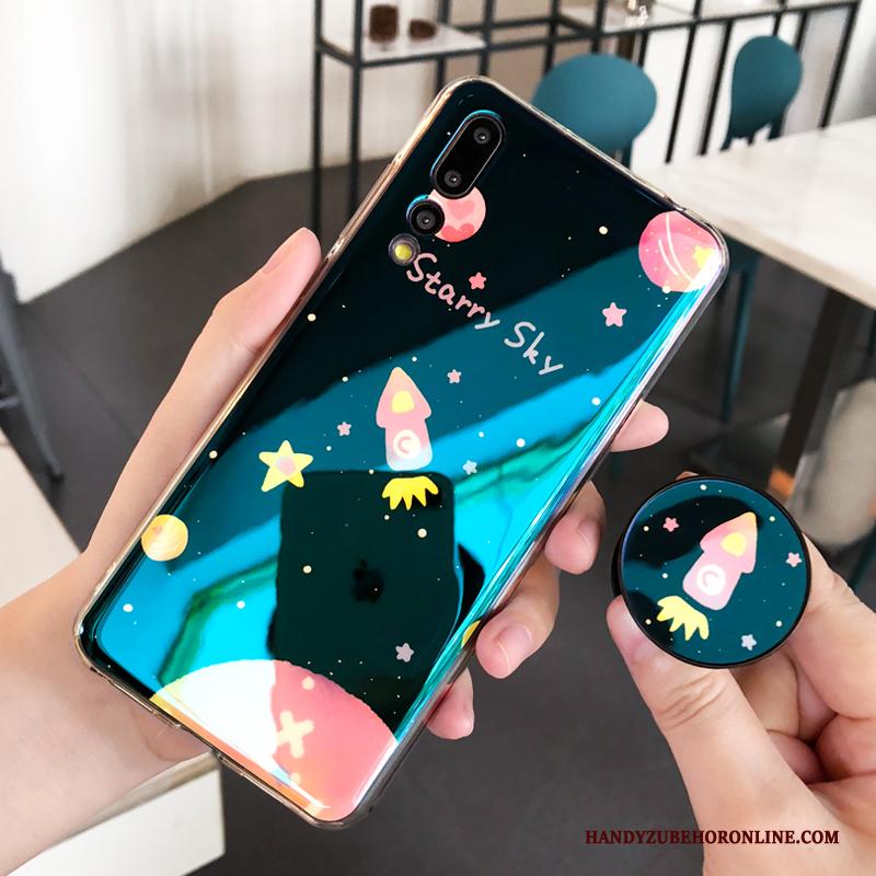 Huawei P20 Pro Net Red Hoesje Siliconen Hanger Zacht Bescherming Telefoon