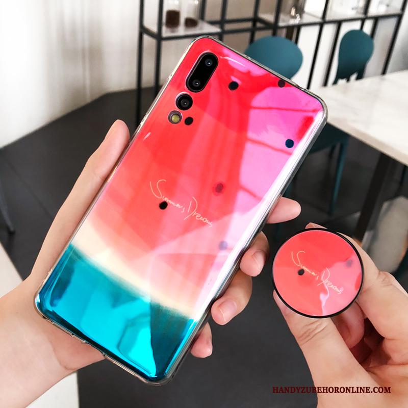 Huawei P20 Pro Net Red Hoesje Siliconen Hanger Zacht Bescherming Telefoon