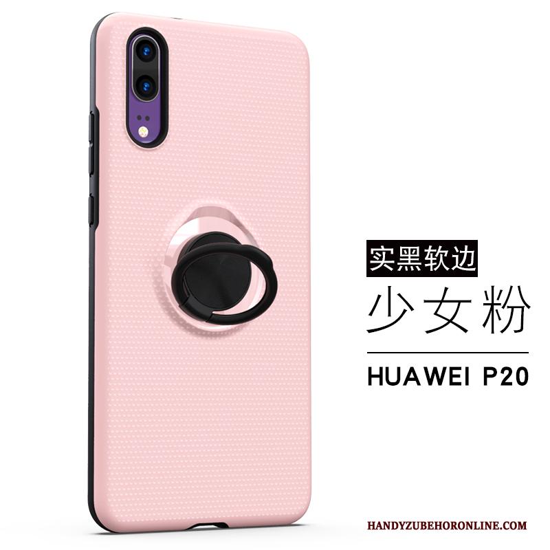 Huawei P20 Ring Wit Zacht All Inclusive Trend Anti-fall Hoesje