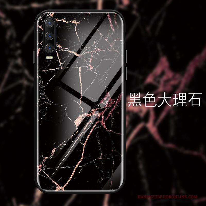 Huawei P30 Eenvoudige Siliconen Trend Glas All Inclusive Hoesje Telefoon Mode