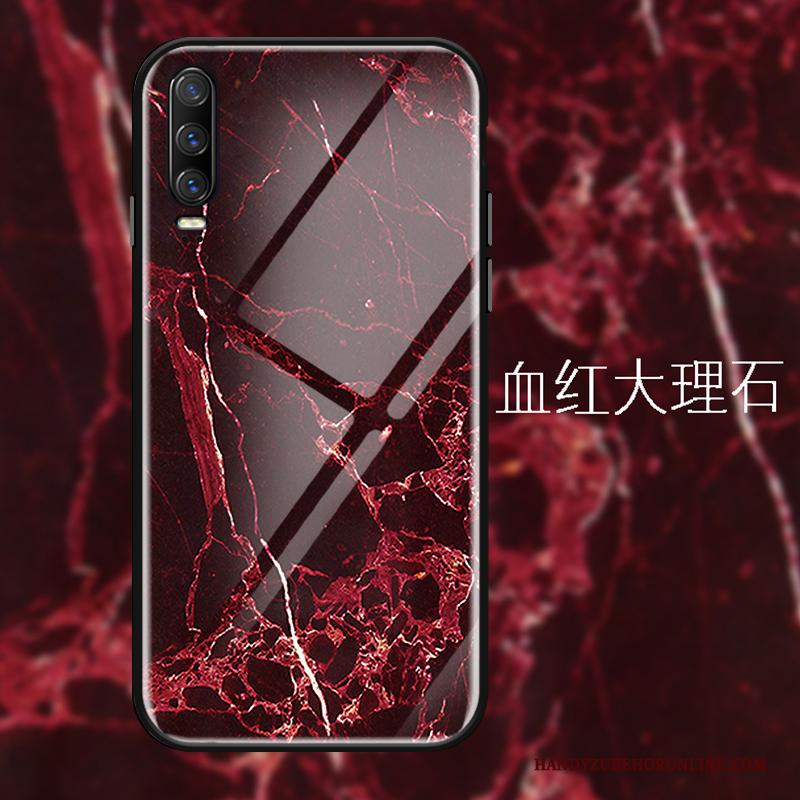 Huawei P30 Eenvoudige Siliconen Trend Glas All Inclusive Hoesje Telefoon Mode