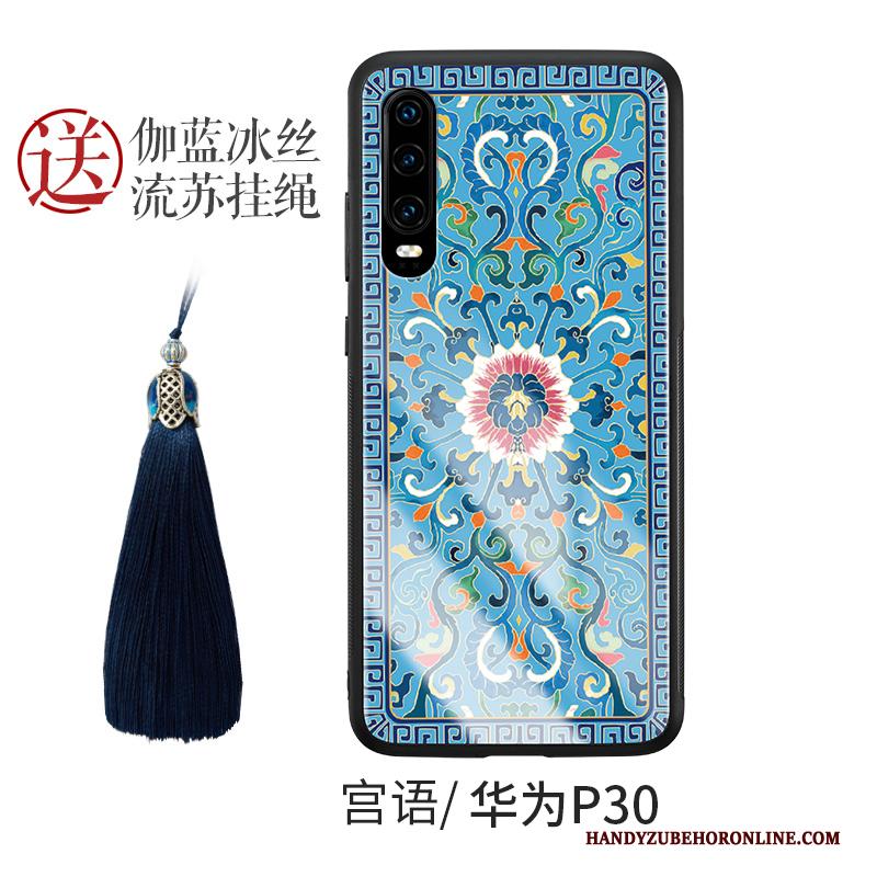 Huawei P30 Glas Anti-fall All Inclusive Groen Hoes Hoesje Telefoon Siliconen