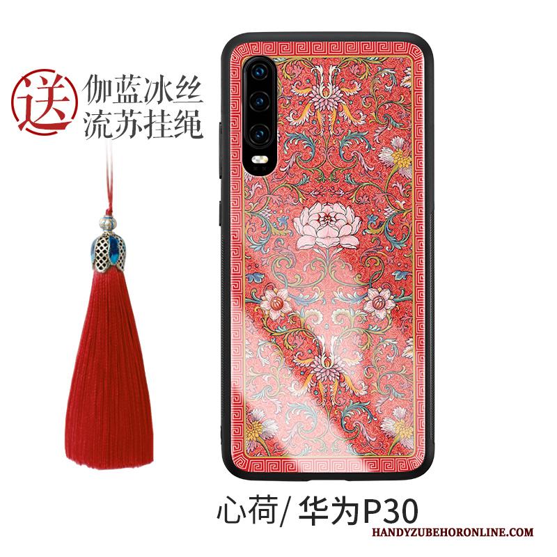 Huawei P30 Glas Anti-fall All Inclusive Groen Hoes Hoesje Telefoon Siliconen