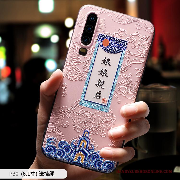 Huawei P30 Hoesje Dun Nieuw Net Red Lovers Anti-fall Persoonlijk Chinese Stijl