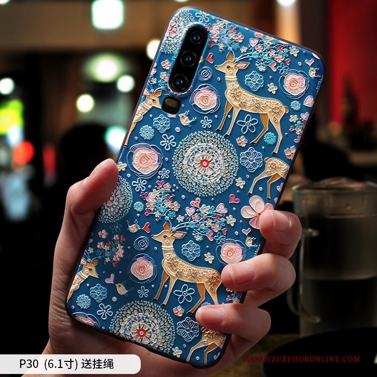 Huawei P30 Hoesje Hanger Persoonlijk All Inclusive Schrobben Lichte En Dun Bescherming Spotprent