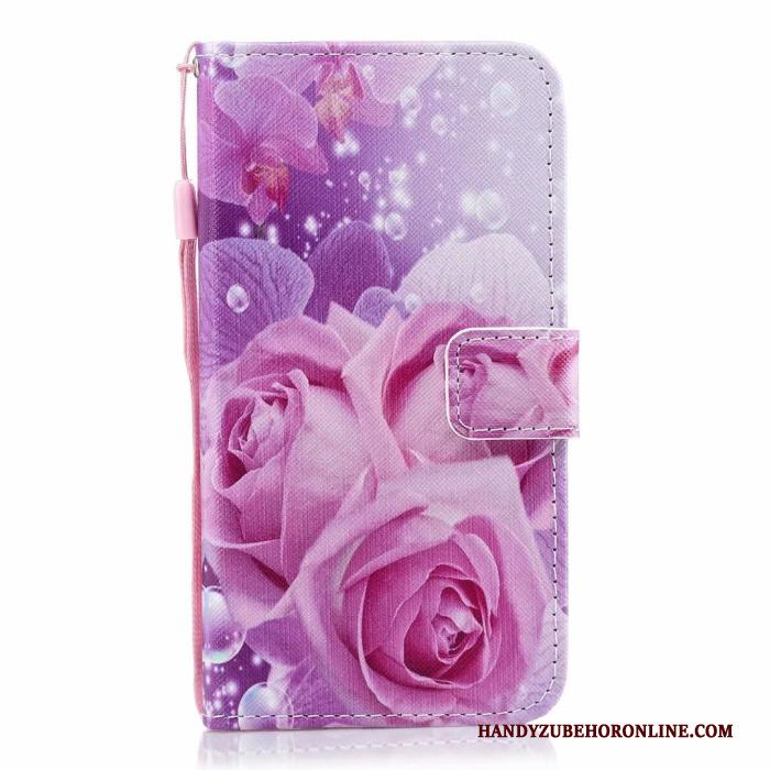 Huawei P30 Hoesje Hoes Spotprent Mobiele Telefoon Geschilderd Leren Etui Anti-fall Roze