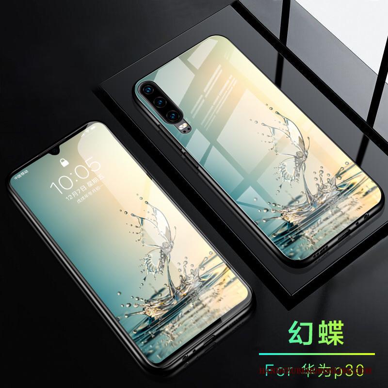 Huawei P30 Hoesje Mooie Siliconen Bescherming Super Schrobben Lichtende Hoes