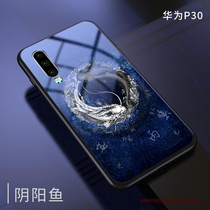 Huawei P30 Hoesje Net Red Scheppend Chinese Stijl Hoes All Inclusive Trendy Merk Siliconen