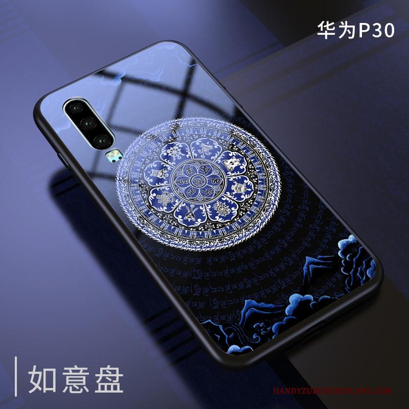 Huawei P30 Hoesje Net Red Scheppend Chinese Stijl Hoes All Inclusive Trendy Merk Siliconen
