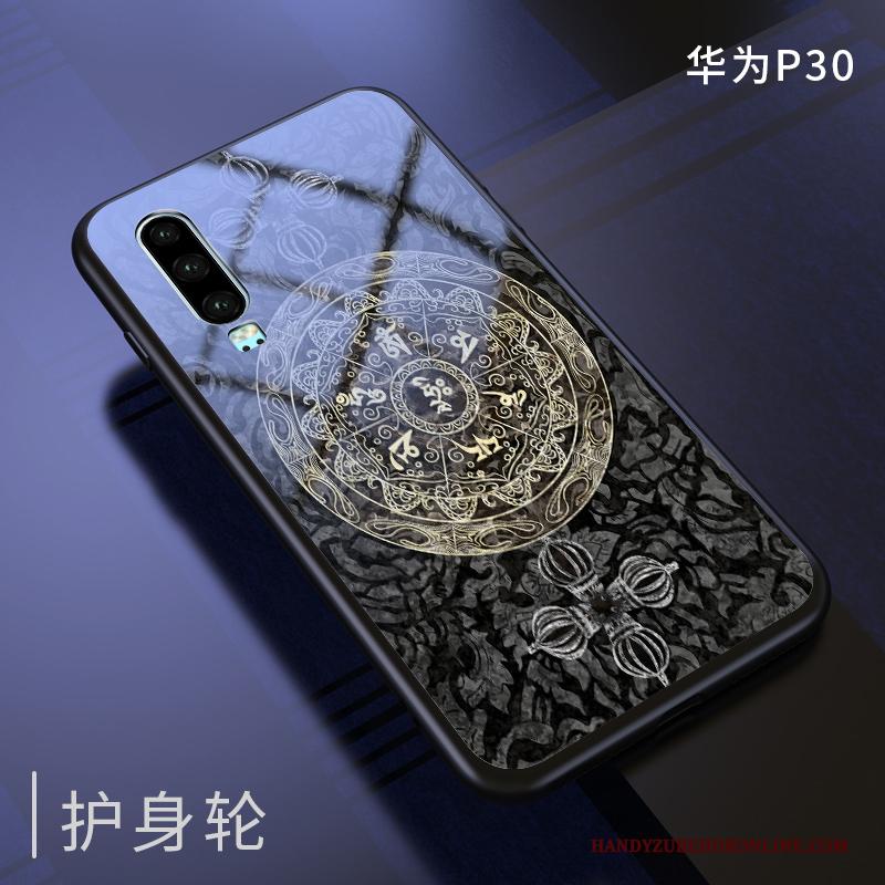 Huawei P30 Hoesje Net Red Scheppend Chinese Stijl Hoes All Inclusive Trendy Merk Siliconen