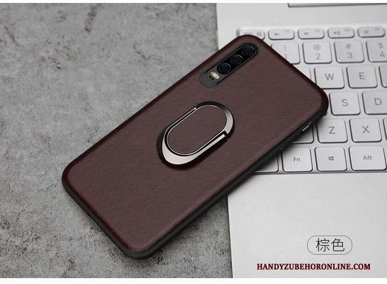 Huawei P30 Hoesje Ondersteuning Bescherming Magnetisch Luxe Rood High End Kwaliteit