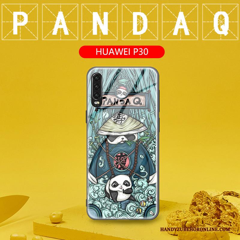 Huawei P30 Hoesje Persoonlijk All Inclusive Glas Groen Chinese Stijl Siliconen Bescherming