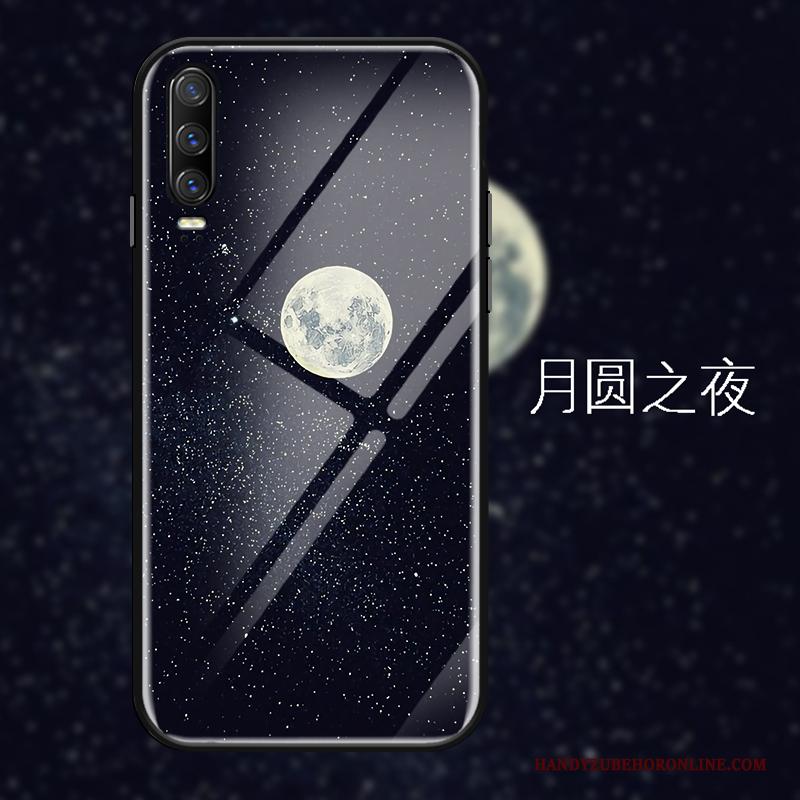 Huawei P30 Hoesje Scheppend Spiegel Hoes Trend Gehard Glas Zacht Mini