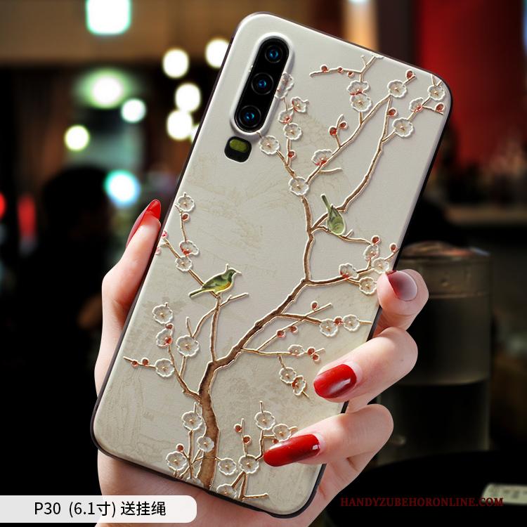 Huawei P30 Hoesje Telefoon Bescherming All Inclusive Schrobben Hanger Chinese Stijl Persoonlijk