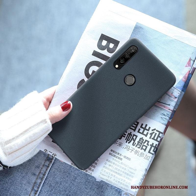 Huawei P30 Lite Hoes Anti-fall Zacht Hoesje Telefoon Siliconen Blauw