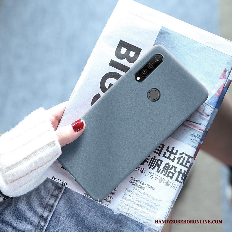 Huawei P30 Lite Hoes Anti-fall Zacht Hoesje Telefoon Siliconen Blauw