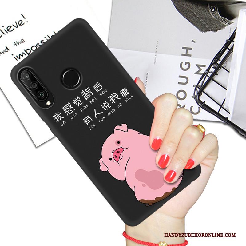 Huawei P30 Lite Hoes Bescherming Persoonlijk Hoesje Telefoon Zwart