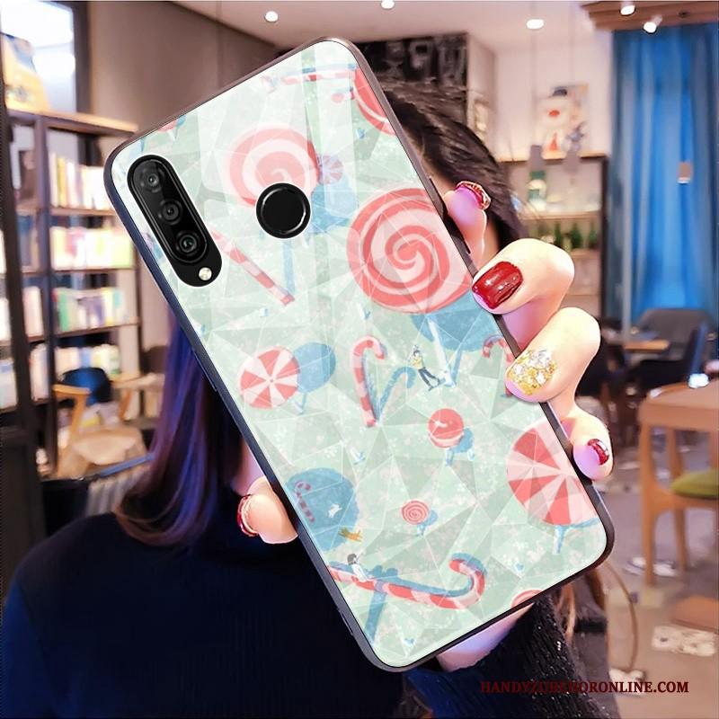 Huawei P30 Lite Hoesje Patroon Vers Ruit Hoes Anti-fall Mini All Inclusive