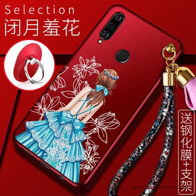 Huawei P30 Lite Mobiele Telefoon Hoes Siliconenhoesje Hoesje Telefoon Bescherming Rood