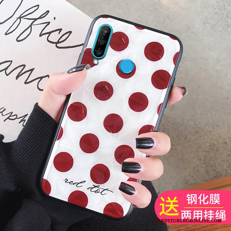 Huawei P30 Lite Persoonlijk Trend Tempereren Skärmskydd Hoesje Telefoon Rood