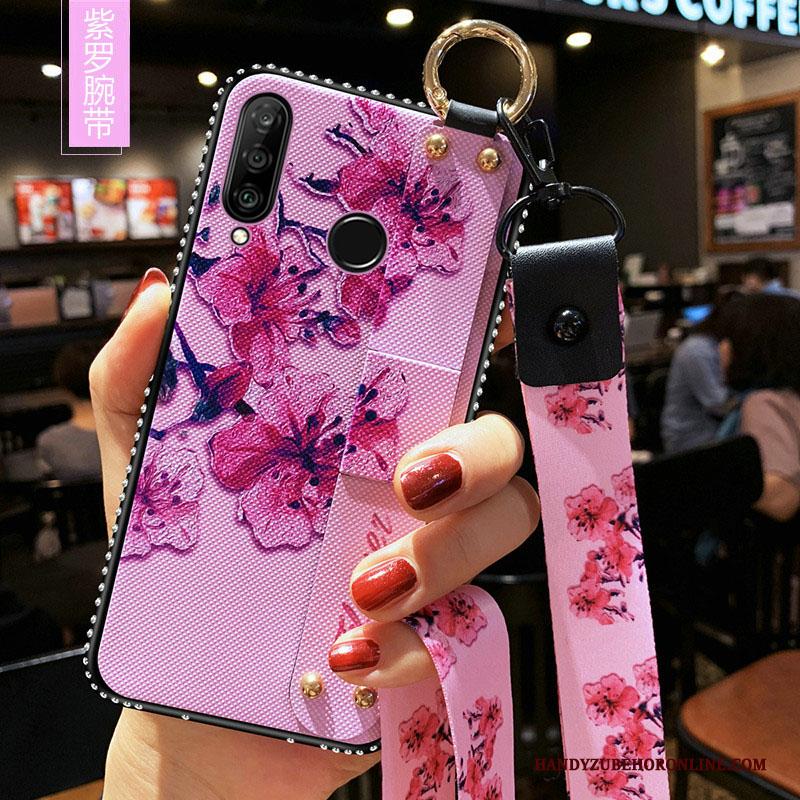 Huawei P30 Lite Purper Zacht Bescherming Hoes Lange Hoesje Telefoon Hanger