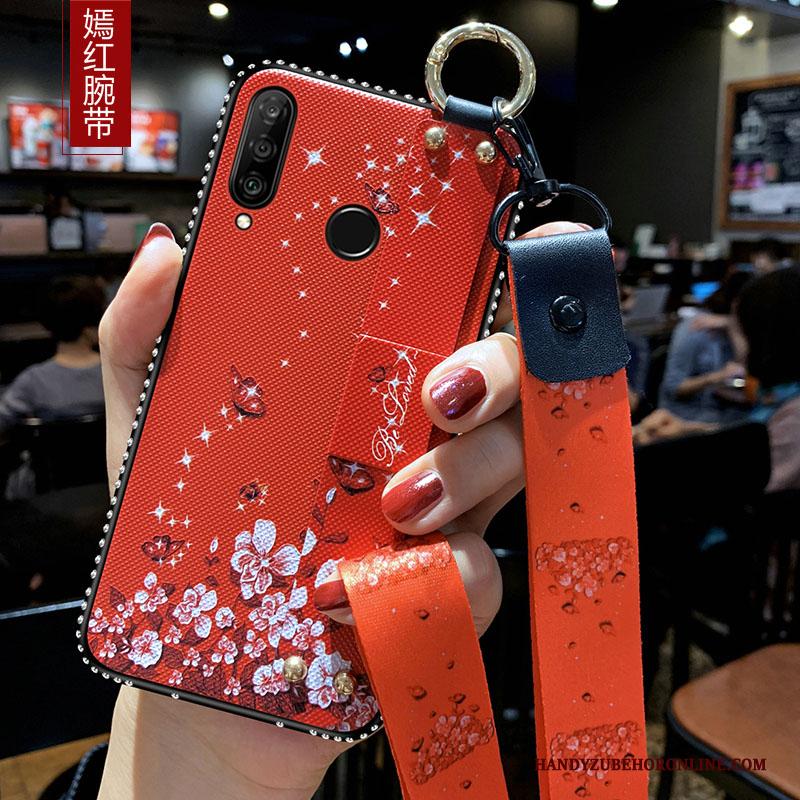 Huawei P30 Lite Purper Zacht Bescherming Hoes Lange Hoesje Telefoon Hanger