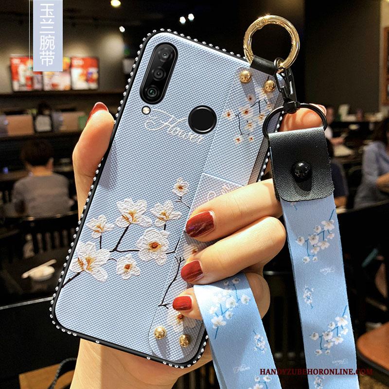 Huawei P30 Lite Purper Zacht Bescherming Hoes Lange Hoesje Telefoon Hanger