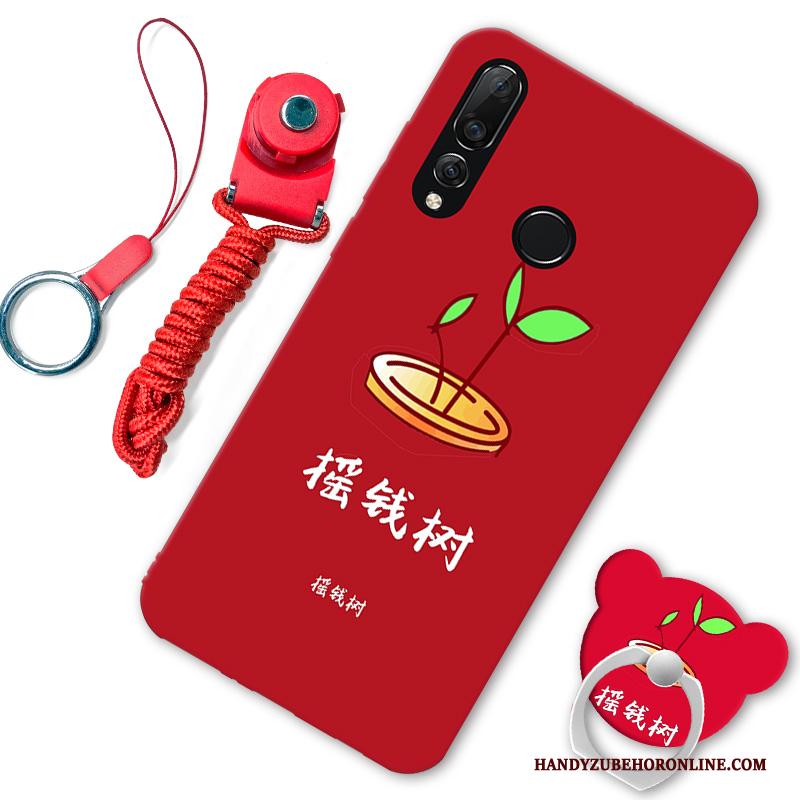 Huawei P30 Lite Rood Scheppend Hoes Trend Hoesje Telefoon Zacht Ondersteuning