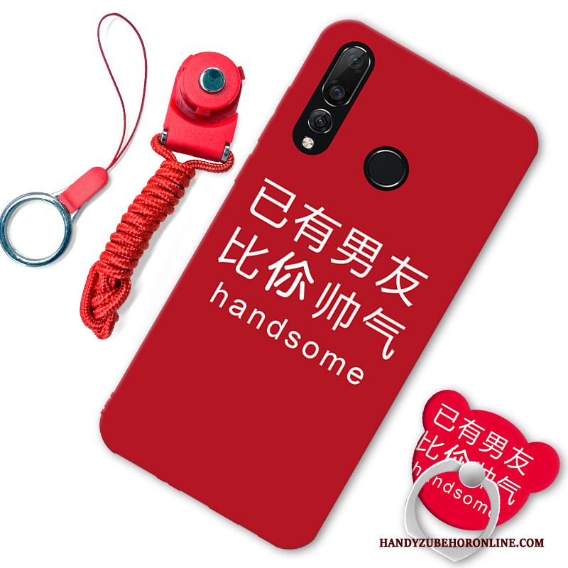 Huawei P30 Lite Rood Scheppend Hoes Trend Hoesje Telefoon Zacht Ondersteuning