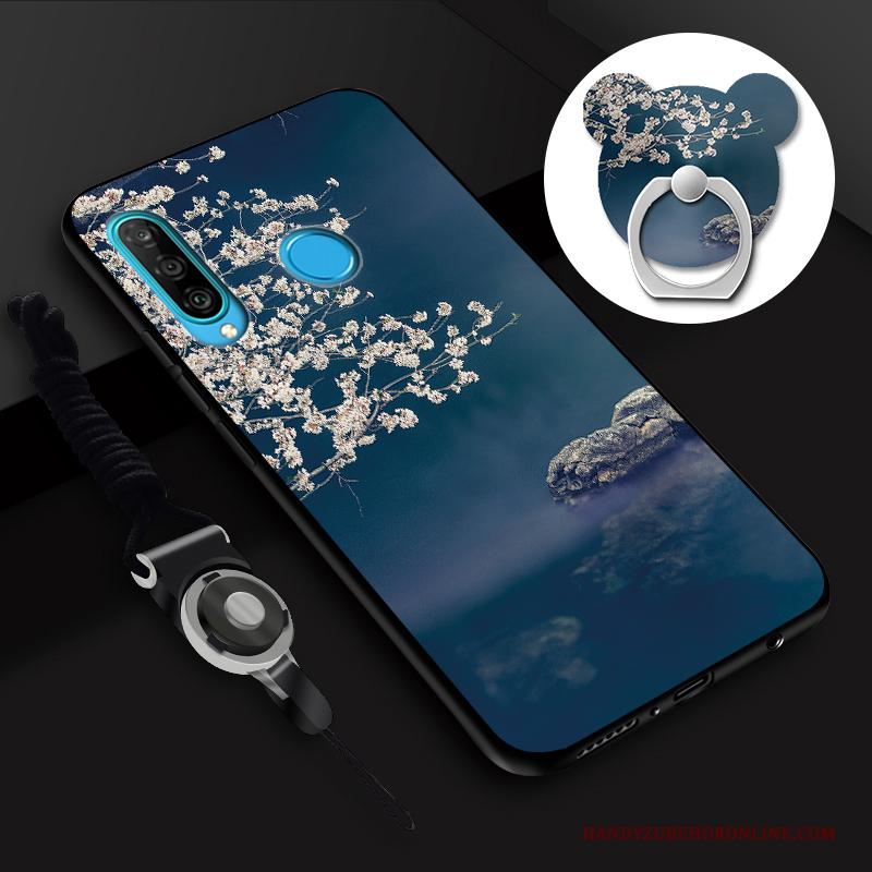 Huawei P30 Lite Siliconen Ondersteuning Bescherming Hoes Zacht Roze Hoesje