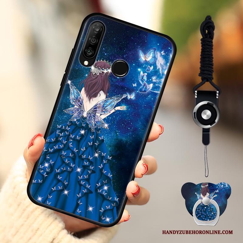 Huawei P30 Lite Trend Anti-fall Zacht Hoes Mode Hoesje Telefoon Blauw