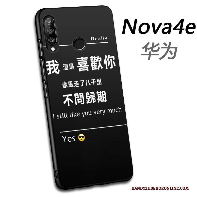 Huawei P30 Lite Zacht Hoes Bescherming All Inclusive Zwart Mooie Hoesje Telefoon