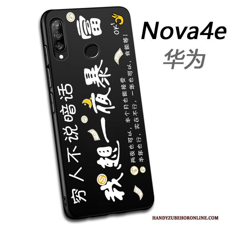 Huawei P30 Lite Zacht Hoes Bescherming All Inclusive Zwart Mooie Hoesje Telefoon