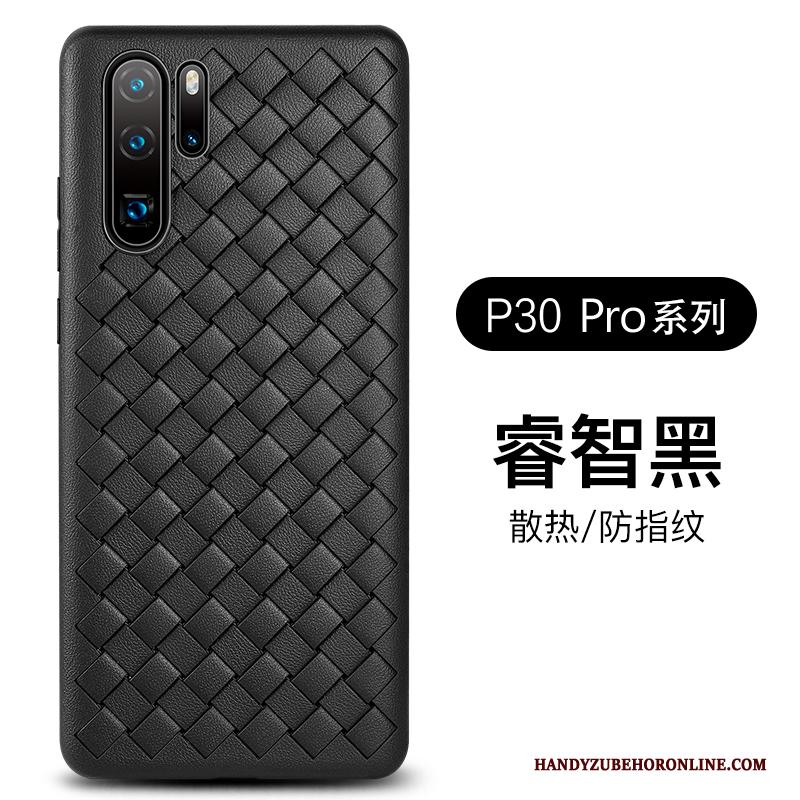 Huawei P30 Pro All Inclusive Weven Leer Hoesje Telefoon Patroon Bedrijf Ademend