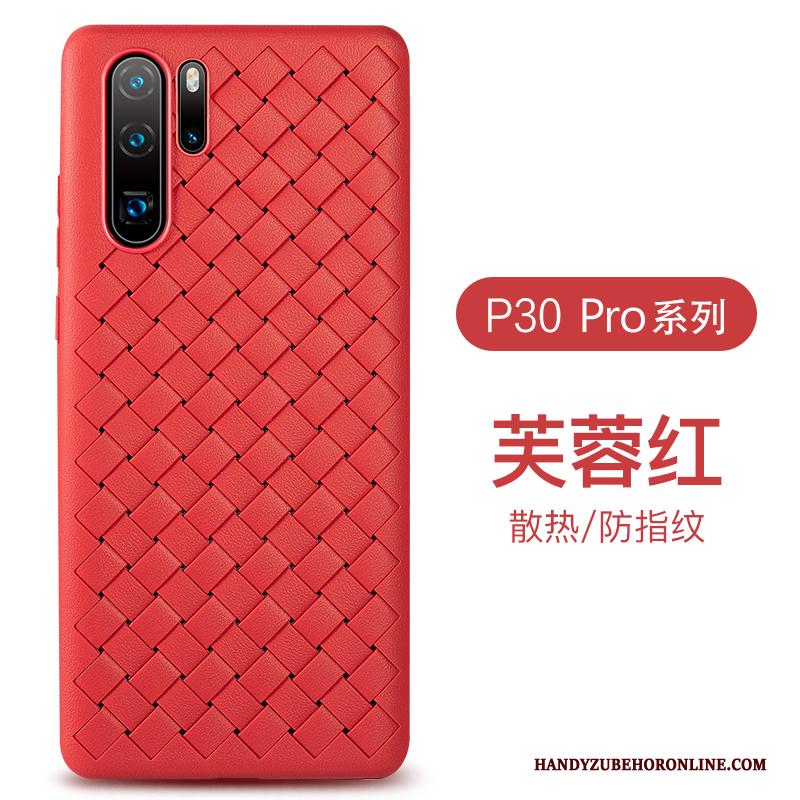 Huawei P30 Pro All Inclusive Weven Leer Hoesje Telefoon Patroon Bedrijf Ademend